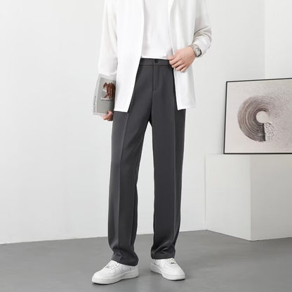 Pantalon homme – Coupe slim – Tissu respirant – Longueur cheville – Style élégant