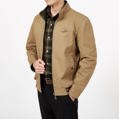 Veste réversible homme – Coupe standard – Tissu respirant – Col montant zippé