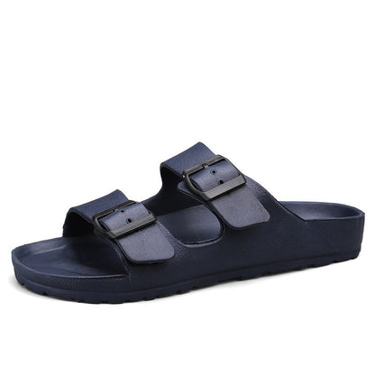 Sandales homme – Bout ouvert – Brides réglables à boucle – Semelle épaisse confort