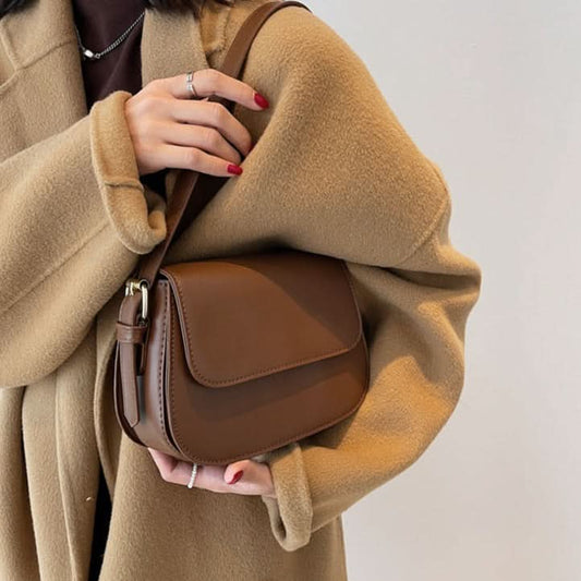 Sac à Bandoulière Classique Marron, Élégant, Pratique et Intemporel pour Femme