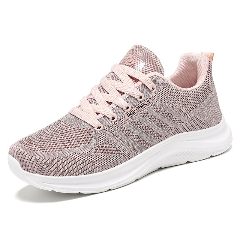 Chaussures de running femme – Maille respirante – Semelle amortissante – Basse à lacets