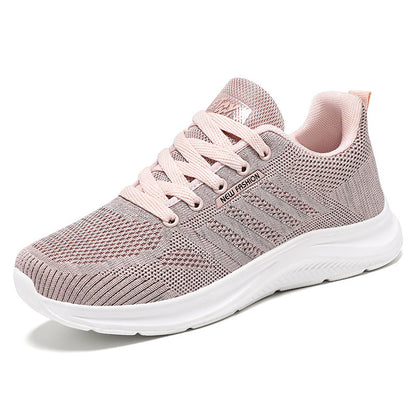 Chaussures de running femme – Maille respirante – Semelle amortissante – Basse à lacets