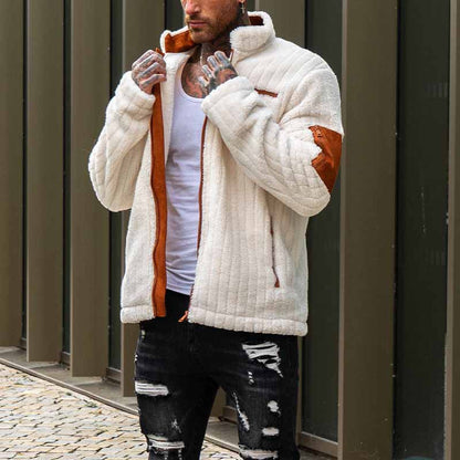 Veste polaire homme – Coupe décontractée – Texture côtelée – Fermeture zippée – Poches utilitaires