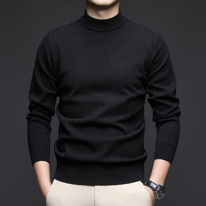 Pull homme – Coupe slim – Coton doux – Col rond côtelé – Style décontracté