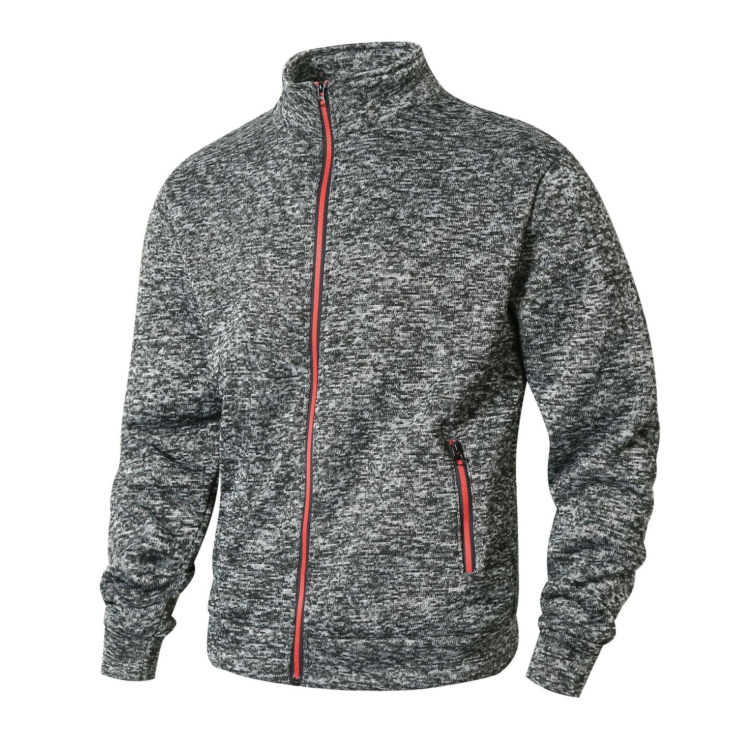 Veste zippée homme – Coupe régulière – Col montant – Poches zippées – Doublée polaire