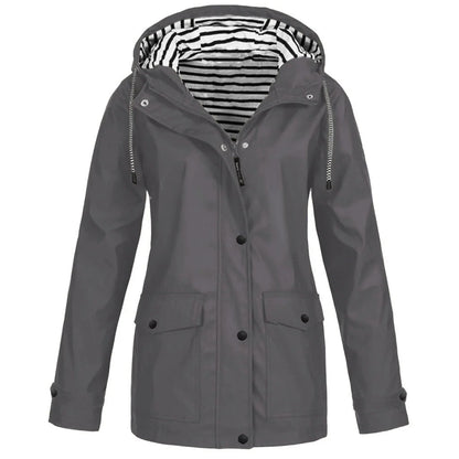 Veste homme extérieure – Imperméable – Coupe droite – Capuche ajustable