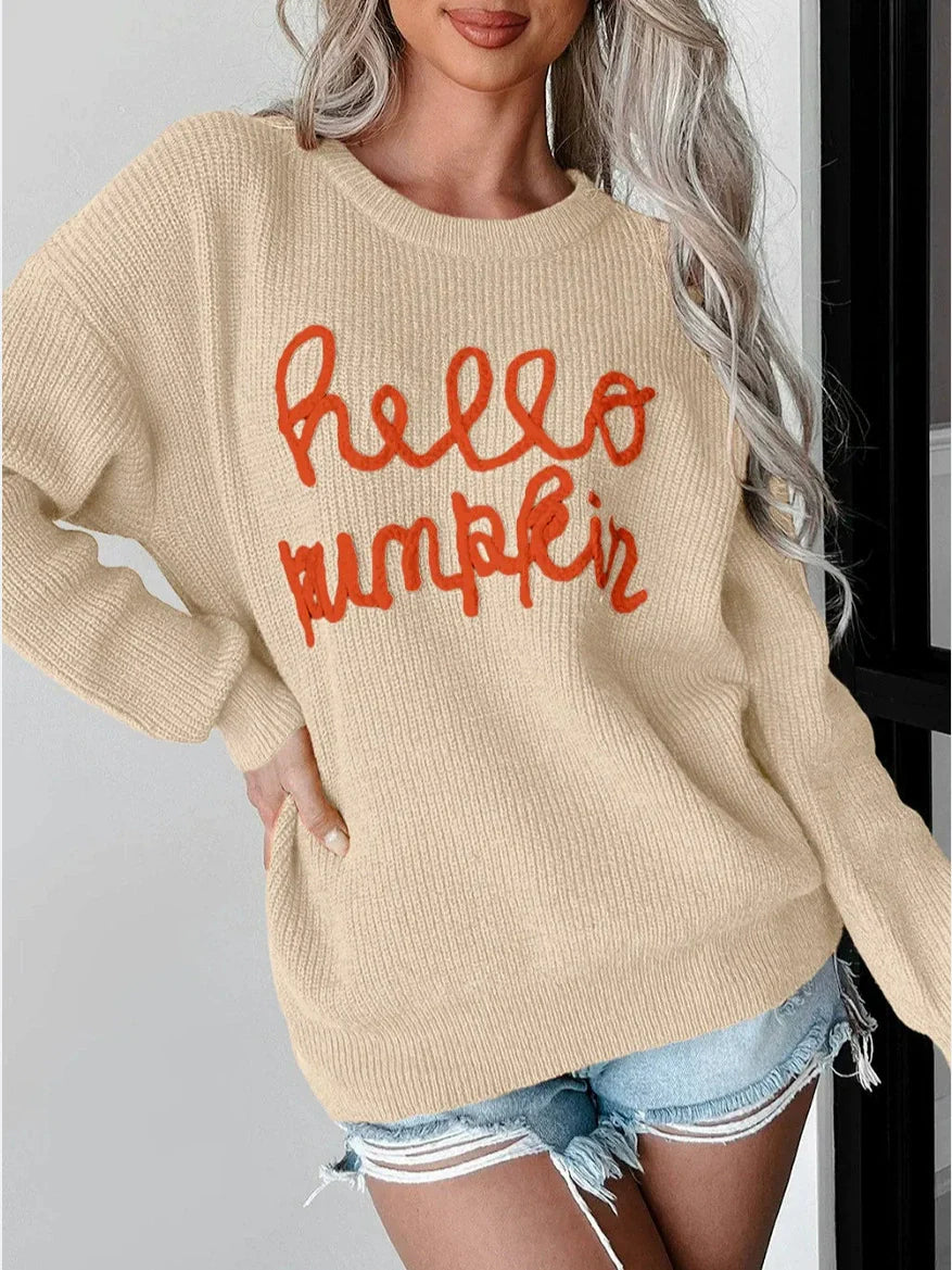 Pull femme – Coupe décontractée – Maille laine – Texture côtelée – Motif crochet