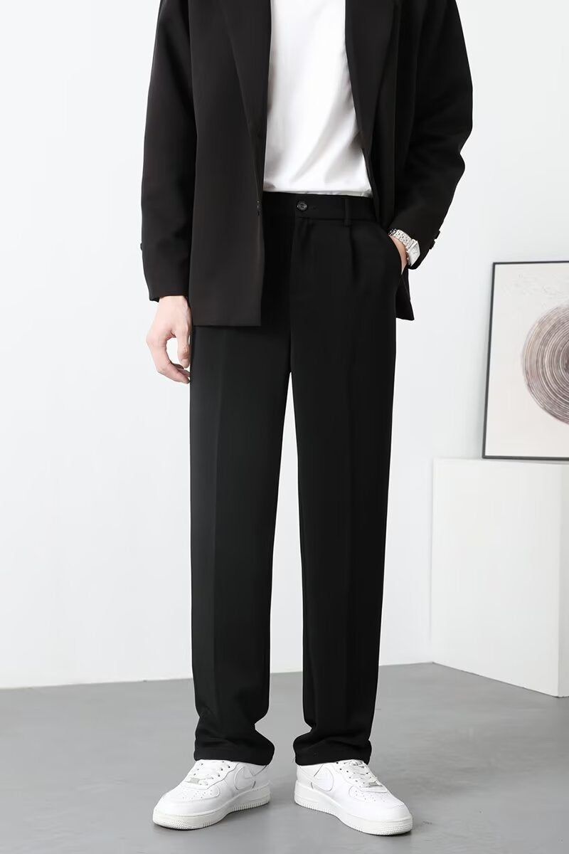 Pantalon homme – Coupe slim – Tissu respirant – Longueur cheville – Style élégant