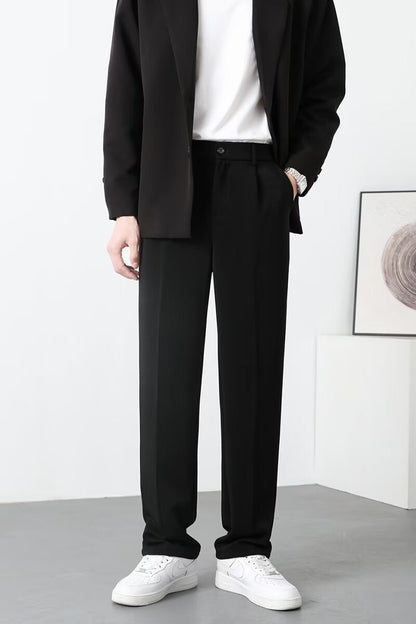 Pantalon homme – Coupe slim – Tissu respirant – Longueur cheville – Style élégant