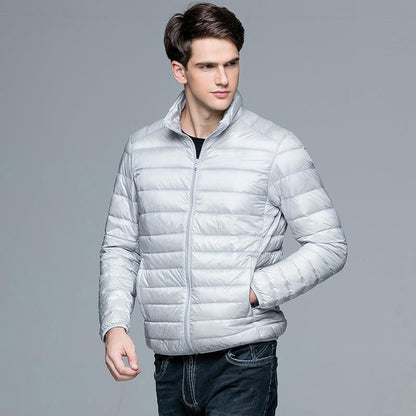 Veste matelassée homme – Coupe slim – Légère – Respirante – Col montant zip