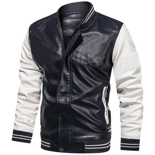 Veste homme casual – Coupe structurée – Col montant – Fermeture zippée – Poches zippées