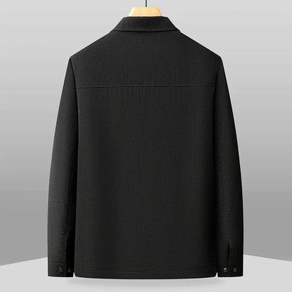 Veste homme business décontractée – Coupe classique – Col à revers – Fermeture boutonnée