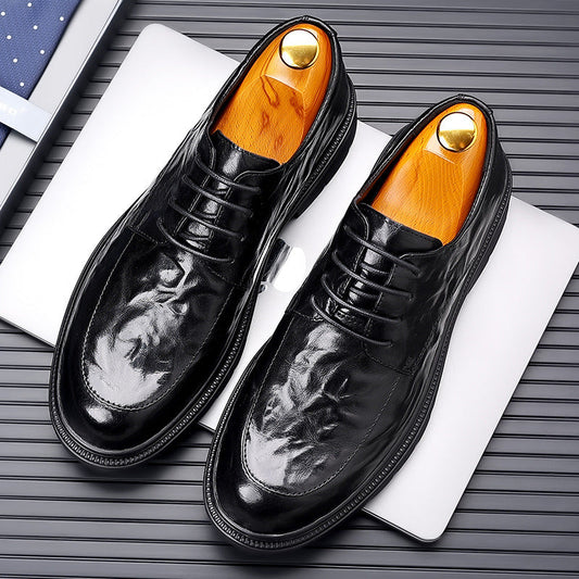Chaussures habillées homme – Cuir grainé – Coupe Oxford – Lacets fermés élégants