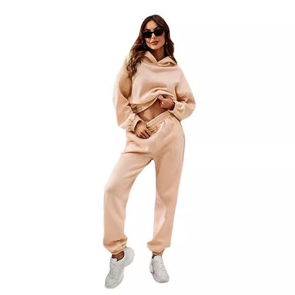 Survêtement Femme – Coupe Décontractée – Maille Douce – Capuche – Pantalon Fuselé