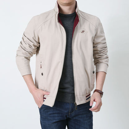 Veste réversible homme – Coupe standard – Tissu respirant – Col montant zippé