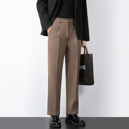 Pantalon homme habillé – Coupe slim – Tissu doux structuré – Longueur classique