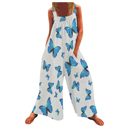 Combinaison Femme – Coupe Ample – Jambes Larges – Sans Manches – Tissu Léger Respirant