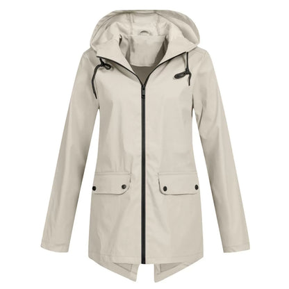 Veste coupe-vent femme – Coupe décontractée – Capuche réglable – Imperméable légère