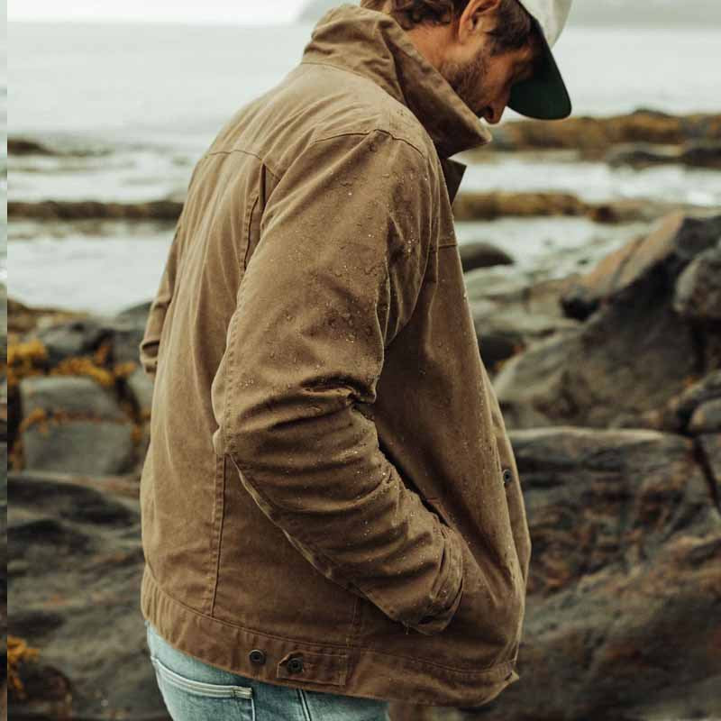 Veste utilitaire homme – 100 % coton épais – Coupe décontractée – Fermeture boutonnée