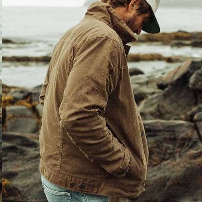 Veste utilitaire homme – 100 % coton épais – Coupe décontractée – Fermeture boutonnée