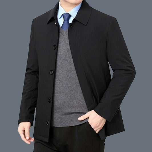 Veste boutonnée classique pour homme - Tenue décontractée élégante