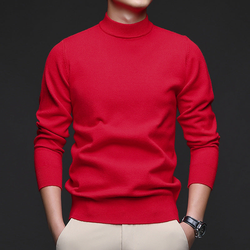 Pull homme – Coupe slim – Coton doux – Col rond côtelé – Style décontracté