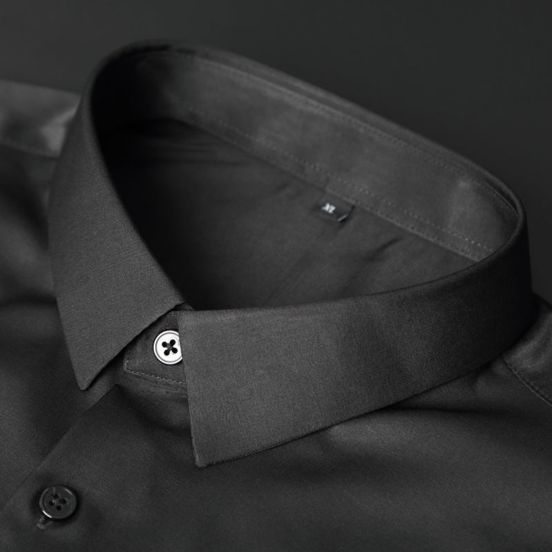 Chemise homme – Coupe slim – Tissu stretch – Sans plis – Manches longues élégantes