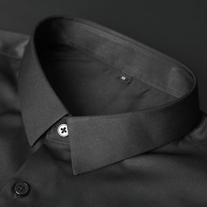 Chemise homme – Coupe slim – Tissu stretch – Sans plis – Manches longues élégantes