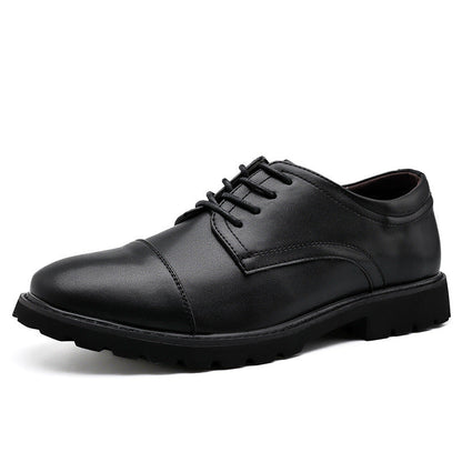 Chaussures Derby homme – Cuir lisse – Bout droit – Semelle en caoutchouc – Habillé