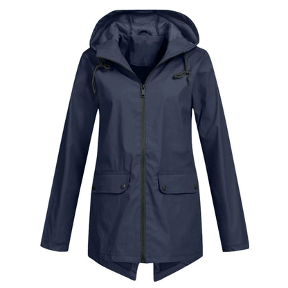 Veste coupe-vent femme – Coupe décontractée – Capuche réglable – Imperméable légère