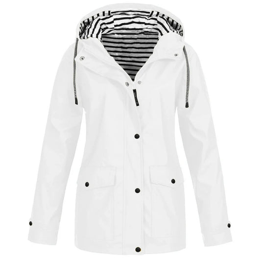 Veste homme extérieure – Imperméable – Coupe droite – Capuche ajustable