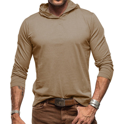 Sweat à capuche homme – Coupe slim – Manches longues – Maille coton légère