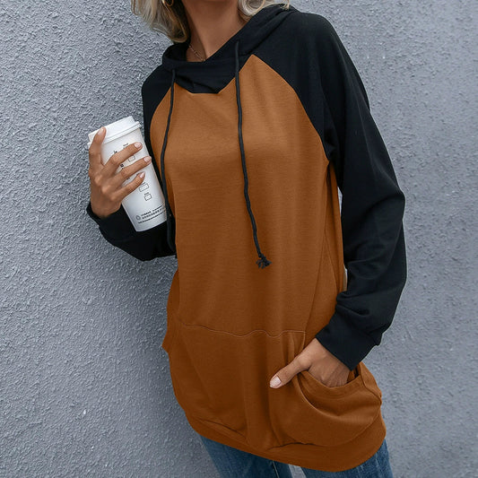 Sweat à capuche femme – Coupe décontractée – Manches longues – Maille douce respirante