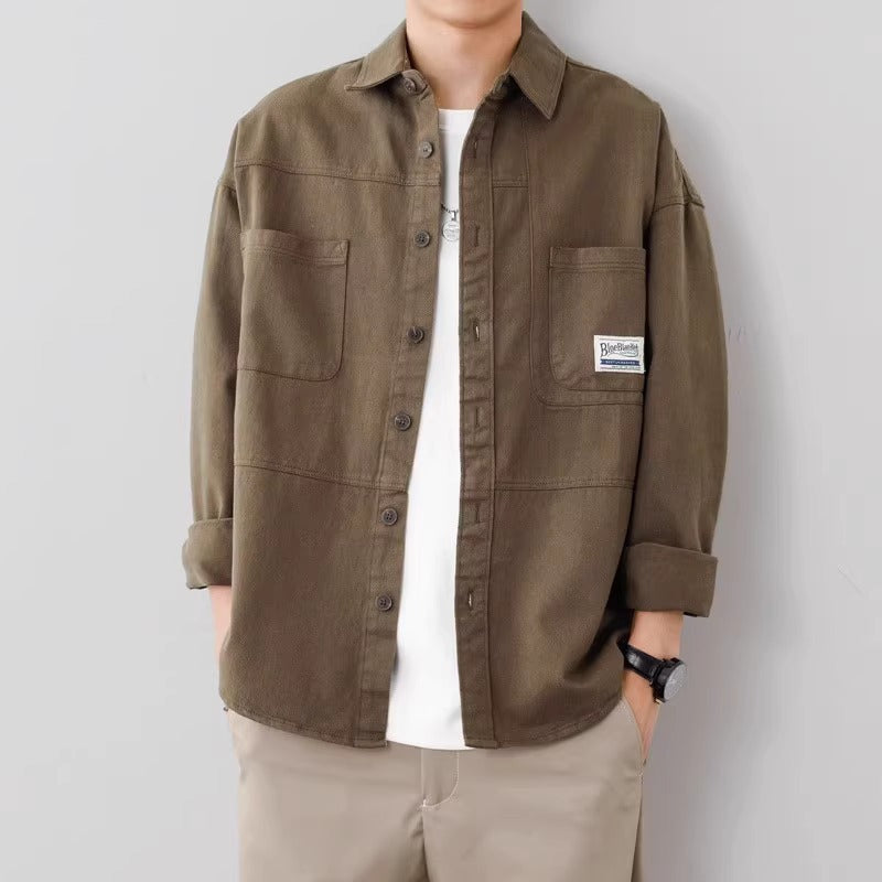 Veste Surchemise Homme – Coton Respirant – Coupe Relax – Poches Utilitaires