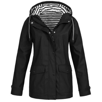 Veste homme extérieure – Imperméable – Coupe droite – Capuche ajustable