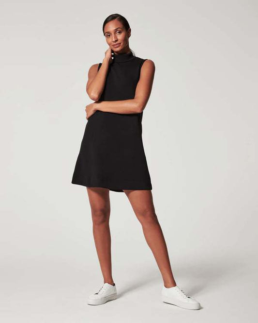 Theresa - Mini-robe sans manches – Col montant – Chic décontracté – Style estival
