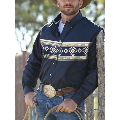 Chemise homme – Coupe slim – Imprimé floral – Coton léger – Manches longues