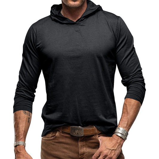 T-shirt à Capuche Homme – Coton – Coupe Décontractée – Manches Longues Casual