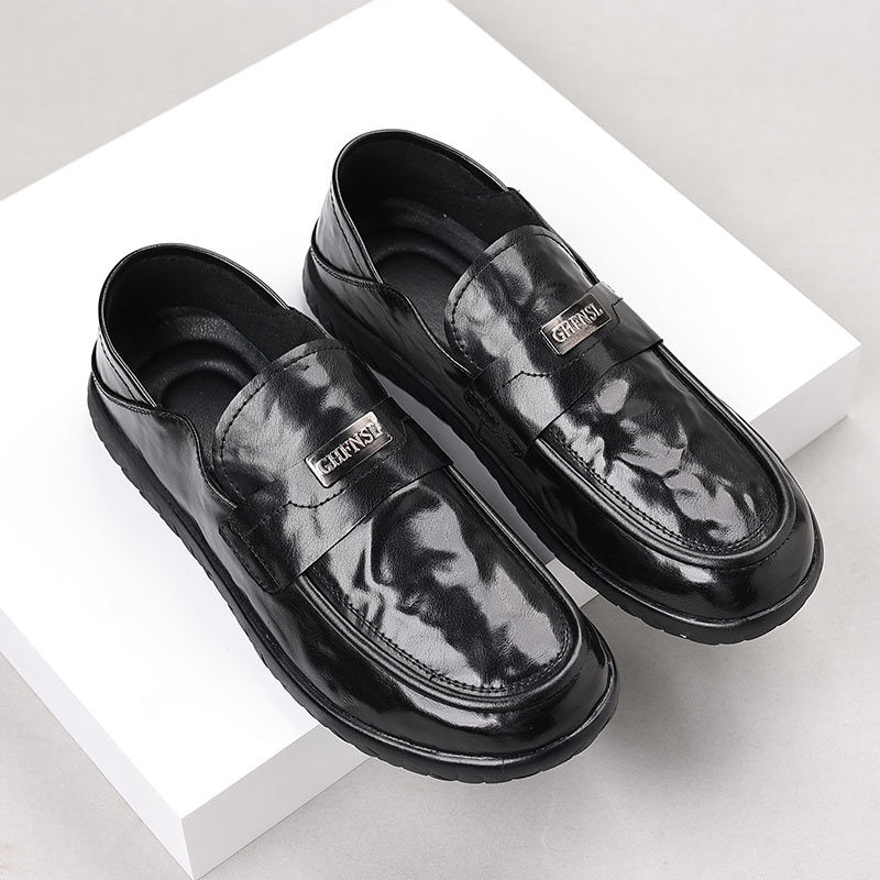 Mocassins homme – Cuir lisse – Enfilage facile – Semelle en caoutchouc – Style habillé