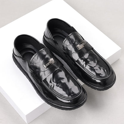 Mocassins homme – Cuir lisse – Enfilage facile – Semelle en caoutchouc – Style habillé