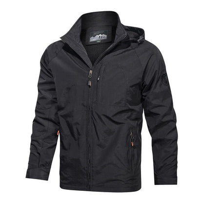 Veste à capuche homme – Coupe structurée – Tissu coupe-vent – Poches zippées