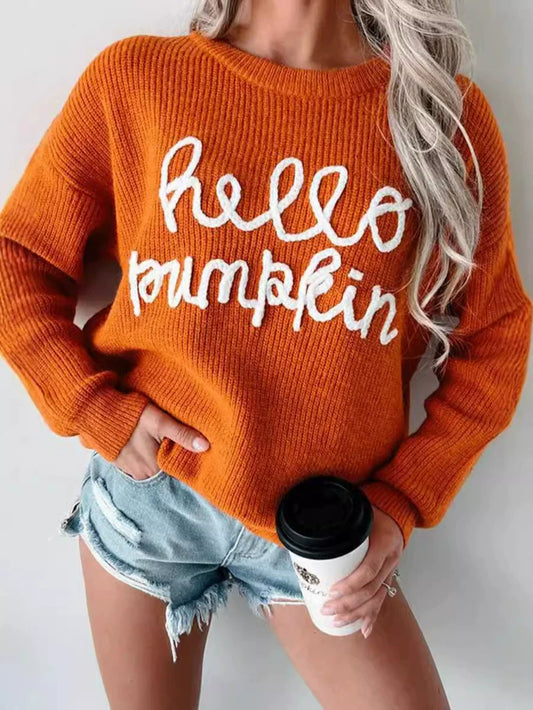 Pull femme – Coupe décontractée – Maille laine – Texture côtelée – Motif crochet