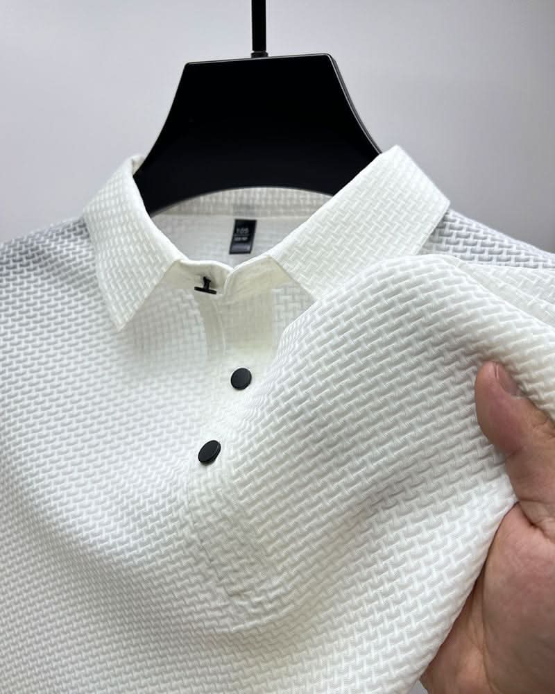 Polo en mesh moderne, confortable et léger pour homme