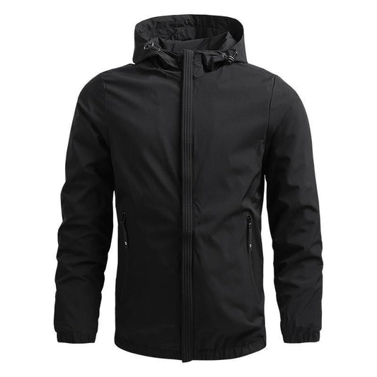 Veste à capuche homme – Coupe régulière – Imperméable – Fermeture zippée – Poches sécurisées