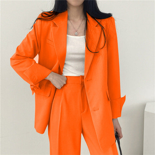 Veste tailleur femme – Coupe structurée – Revers crantés – Longueur hanches – Boutonnage simple