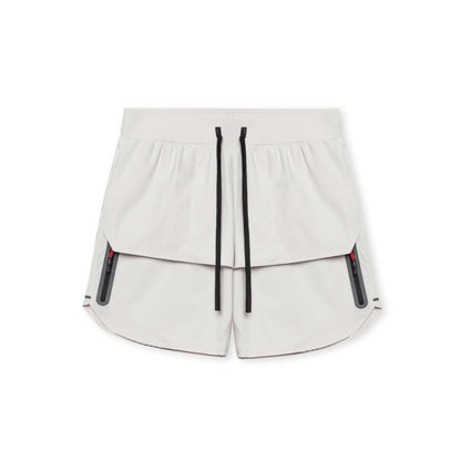 Short de sport homme – Coupe décontractée – Tissu respirant – Poches zippées