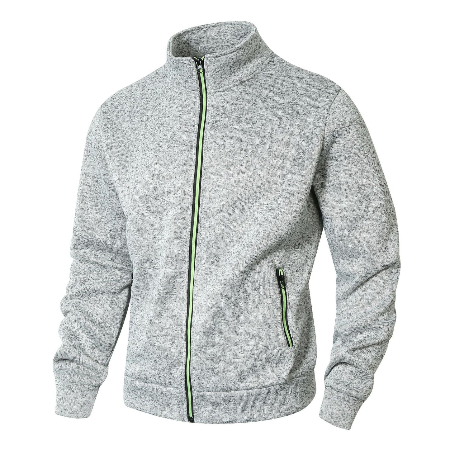 Veste zippée homme – Coupe régulière – Col montant – Poches zippées – Doublée polaire