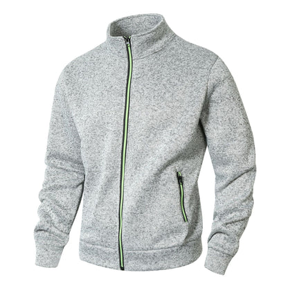 Veste zippée homme – Coupe régulière – Col montant – Poches zippées – Doublée polaire