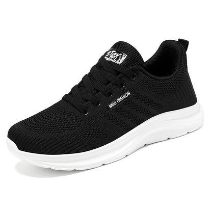 Chaussures de running femme – Maille respirante – Semelle amortissante – Basse à lacets