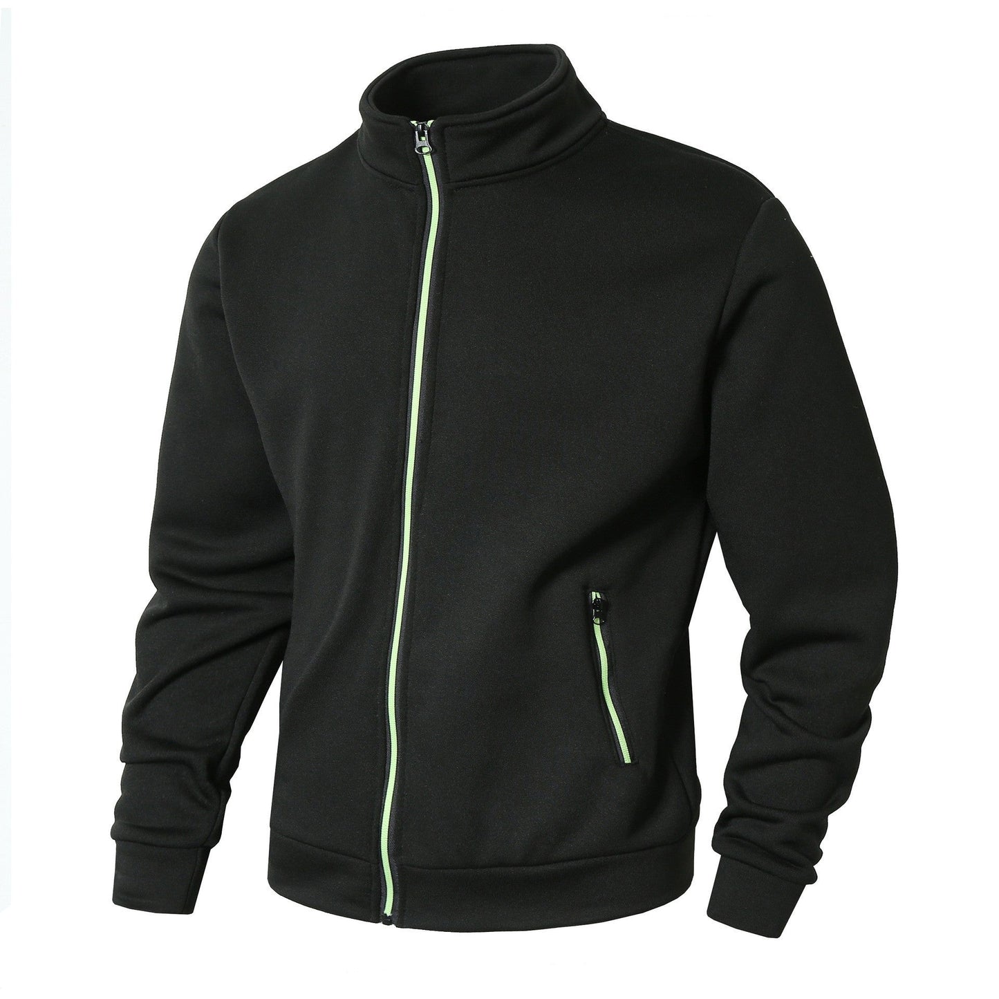 Veste zippée homme – Coupe régulière – Col montant – Poches zippées – Doublée polaire